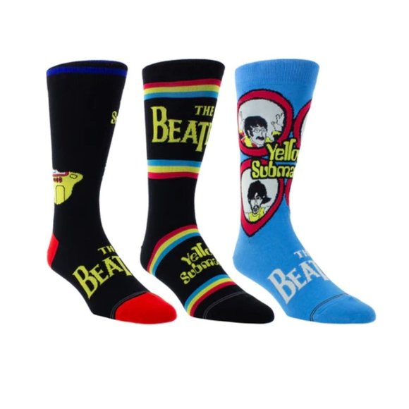 The Beatles Socks Help Yellow Submarine 3 Pack - Picture 1 of 3